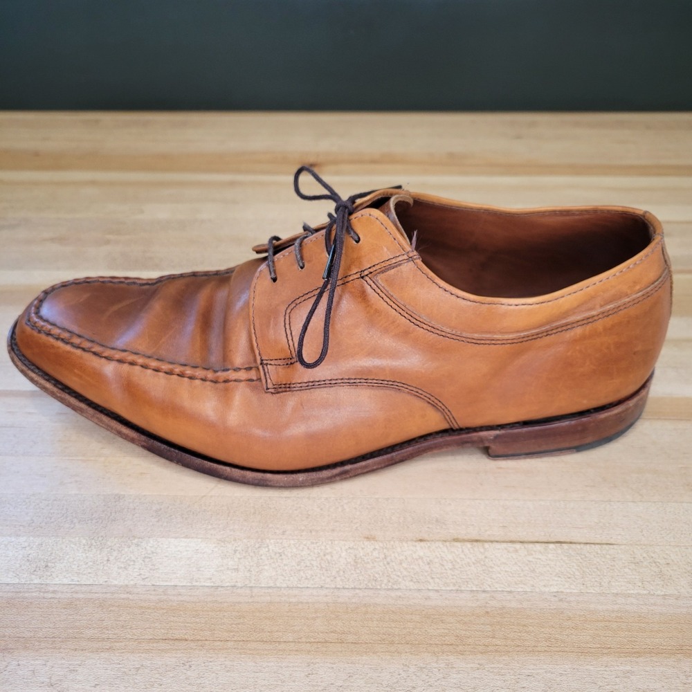 Allen Edmonds Mens Charleston Oxford Brown Leather Shoes Size 10.5 3E Wide EEE - Picture 3 of 16